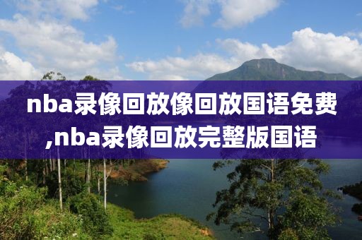 nba录像回放像回放国语免费,nba录像回放完整版国语