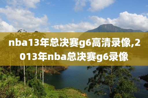 nba13年总决赛g6高清录像,2013年nba总决赛g6录像