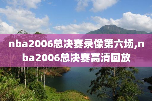 nba2006总决赛录像第六场,nba2006总决赛高清回放